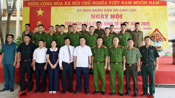 Xã Cao Lộc tổ chức Ngày hội Toàn dân bảo vệ an ninh Tổ quốc năm 2025