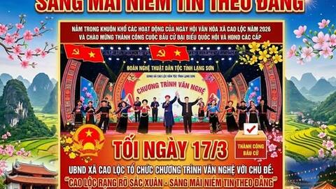 Chương trình văn nghệ đặc sắc: Cao Lộc rạng rỡ sắc xuân – Sáng mãi niềm tin theo Đảng