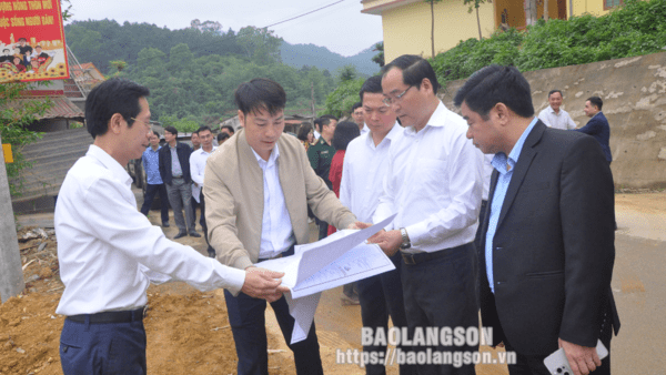 Lãnh đạo UBND tỉnh kiểm tra tình hình thực hiện kế hoạch phát triển kinh tế - xã hội tại huyện Cao Lộc