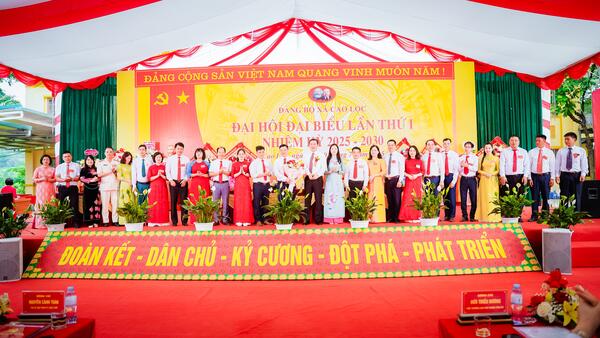 Đại hội Đại biểu Đảng bộ xã Cao Lộc lần thứ I, nhiệm kỳ 2025-2030 thành công tốt đẹp