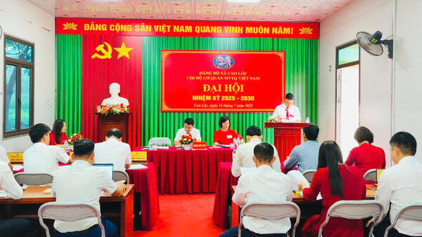 Đại hội các Chi bộ cơ quan trực thuộc Đảng bộ xã Cao Lộc, nhiệm kỳ 2025 – 2030 thành công tốt đẹp