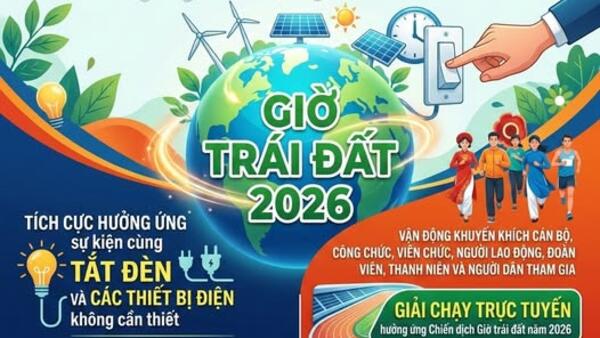 Hưởng ứng Chiến dịch Giờ Trái Đất năm 2026