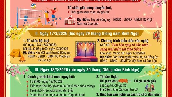Trẩy hội xã Cao Lộc - Rạng rỡ sắc Xuân 2026