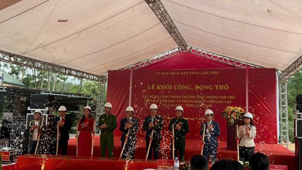 Khởi công xây dựng Trường Nội trú liên cấp – dấu mốc quan trọng cho sự nghiệp giáo dục vùng biên