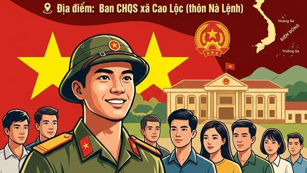 Xã Cao Lộc tổ chức đăng ký Nghĩa vụ Quân sự năm 2026